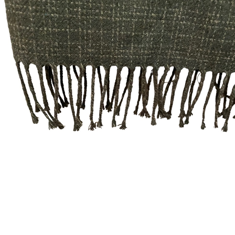 Vintage Wool Blend Maxi Skirt Fringe Bottom Academia Size 14 - Picture 5 of 7
